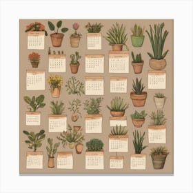 Default Make A Calendar Of Planting Dates Aesthetic 0 (1) Canvas Print