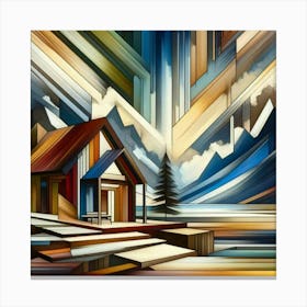 A mixture of modern abstract art, plastic art, surreal art, oil painting abstract painting art e
wooden huts mountain montain village 16 Canvas Print