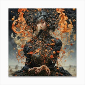 'The Woman In Black' Canvas Print