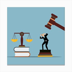 Illustration Of A Judge Canvas Print