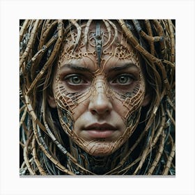 Cyborg female Canvas Print