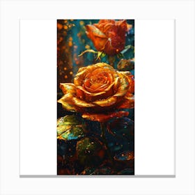 Orange Roses Canvas Print