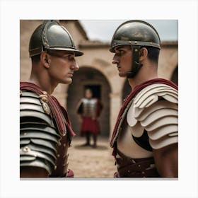 Two Roman Soldiers Canvas Print