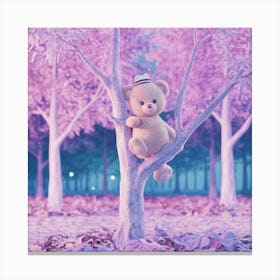 Teddy Bear In The Tree 2 Canvas Print