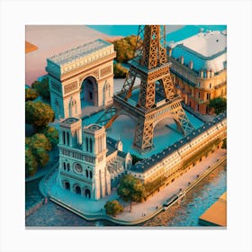 Paris Eiffel Tower 30 Canvas Print
