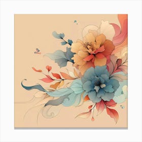 Abstract Flower Painting 7 Canvas Print