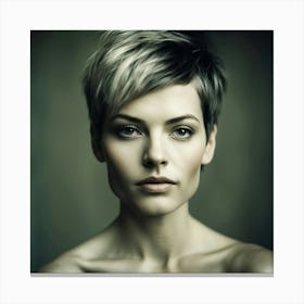 Short Haired Woman Canvas Print