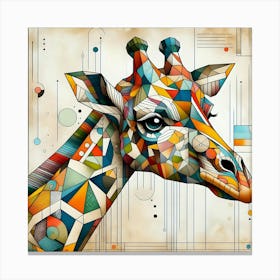 Geometric Giraffe 2 Canvas Print