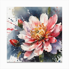 Peony Painting Canvas Print