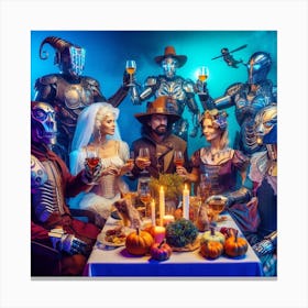 Halloween Dinner Party Canvas Print