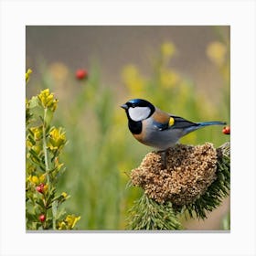 Tawny Tit 16 Canvas Print