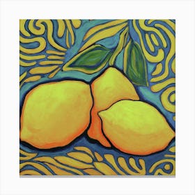 Matisse Inspired Abstract Lemons 1 Canvas Print