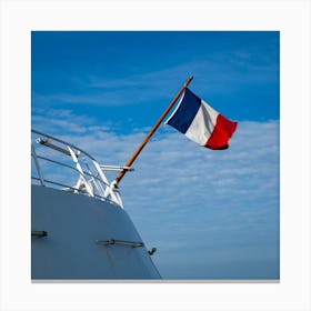 French Flag On A Boat Canvas Print