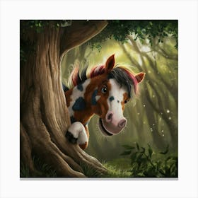 A Whimsical And Captivating Illustration Of A Hors Sxtgcwbstgmsqmzzwf3ufw 0pxpn0swroutzqg Zbig7a Canvas Print