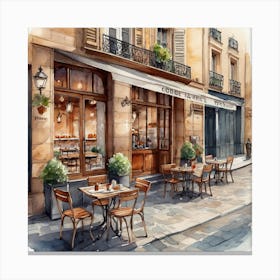 Paris Cafe 3 Canvas Print