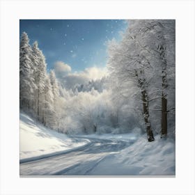 Snowy Road Canvas Print