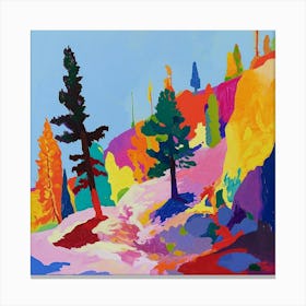 Colourful Abstract Sequoia National Park Usa 4 Canvas Print
