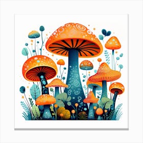 Mushroom Garden 10 Canvas Print