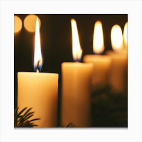 Candlelit Christmas Tree 1 Canvas Print