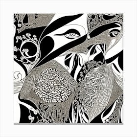 ''Black And White'' Canvas Print