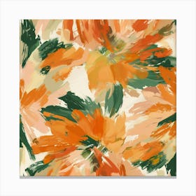 Orange Flowers 6 Canvas Print