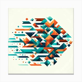 Geometric Abstract Fish Canvas Print