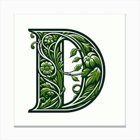 Letter D 2 Canvas Print