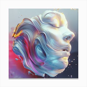 Face It 2 Abstract Painting Canvas Print