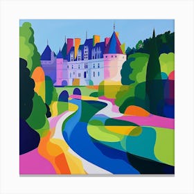 Colourful Gardens Château De Chenonceau Garden France 1 Canvas Print