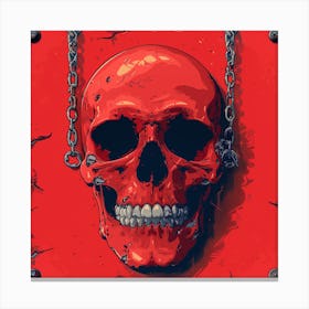 Skull With Chains Canvas Print