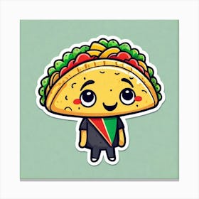 Taco Sticker 1 Canvas Print
