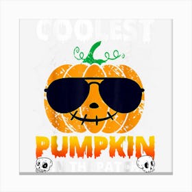 The Boys Halloween Coolest Pumpkin In The Patch Pumpkin Kids Canvas Print