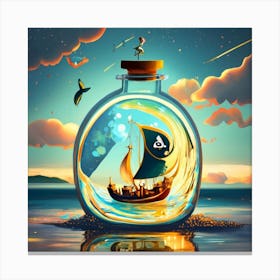 Ship In A Bottle Canvas Print