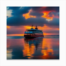 Sunset Cruise Ship 33 Canvas Print