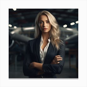 Portrait Of A Businesswoman Canvas Print