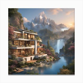 House In The Mountains 1 Canvas Print