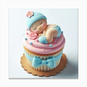 Baby Boy Cupcake Canvas Print