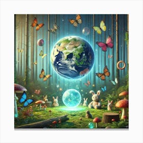 Earth In The Forest Canvas Print