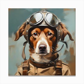 Pilot Dog 1 Canvas Print