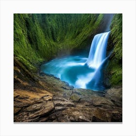Waterfall In The Jungle Canvas Print