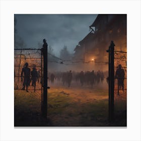 Zombies In The Night Canvas Print