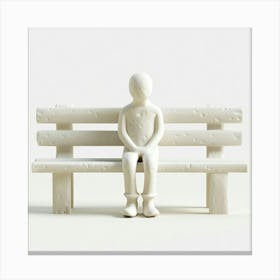 Man On A Bench Canvas Print