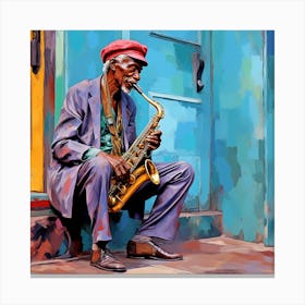Saxophone Player 13 Canvas Print