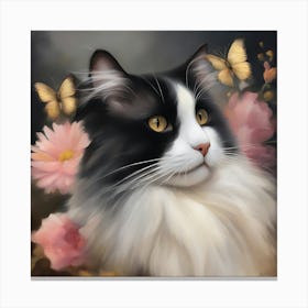 Butterfly Cat 1 Canvas Print