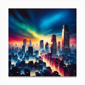 Futuristic Cityscape 15 Canvas Print