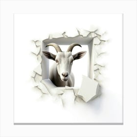 Goat In A Hole 1 Canvas Print