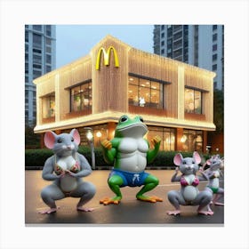 Mcdonald'S Frogs 1 Canvas Print