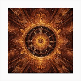 Trippy Clock Canvas Print