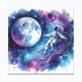 Astronaut In Space Canvas Print