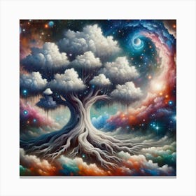 Cosmic Cloud Tree Canvas Print